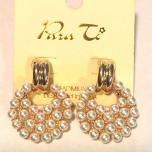 Faux Pearl Earrings